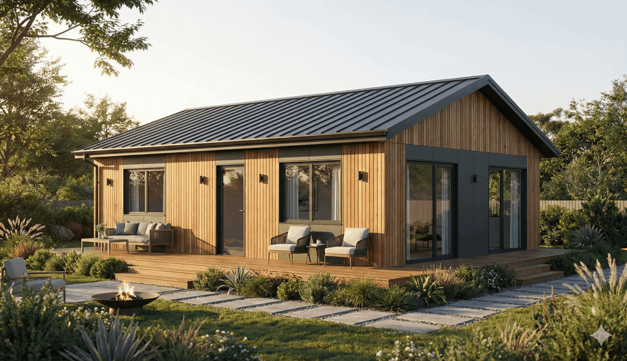 wooden exterior house render